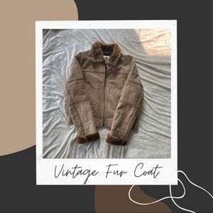 Vintage Fur Lined Coat